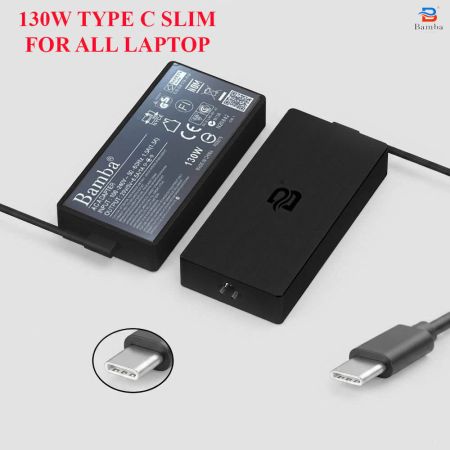Cục Sạc Bamba 20V-6.5A Usb C (Slim) Cho Laptop Dell Xps 15-9500,9510,9575,Dell Xps 17-9700,9710,Dell Inspiron 16- 7620,7630,Dell Precision 3480,3490,3580,3581,3590,3591,5480,5490,5680,5690, Dell Latitude 3450,3550,5340,5350,5440,5450,5455,5540,5550,7340,7