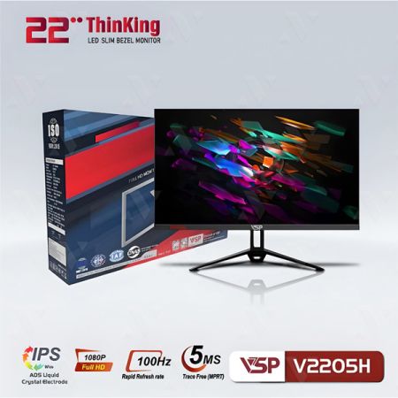Màn hình VSP V2205H 100Hz 22 inch Full HD IPS 5ms Đen