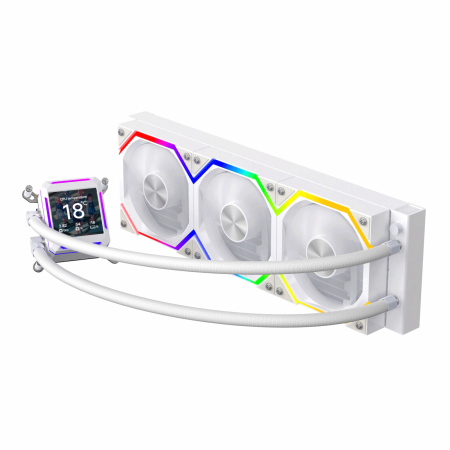 Tản nhiệt nước Leopard Astro Shell 360 ARGB Digital LCD - Black/ WHITE