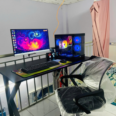 Combo Bàn Ghế  - Đen/Trắng/Hồng