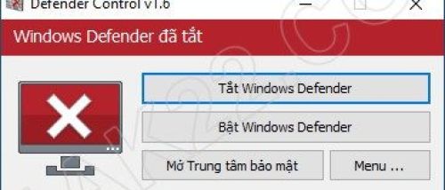 Download Defender Control - Hỗ trợ tắt và khởi động Windows Defender