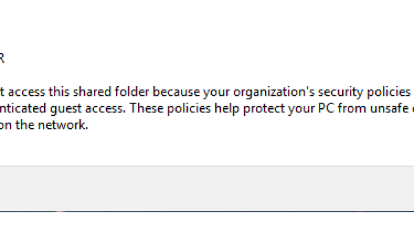 Fix lỗi you can’t access this shared folder because your organization’s