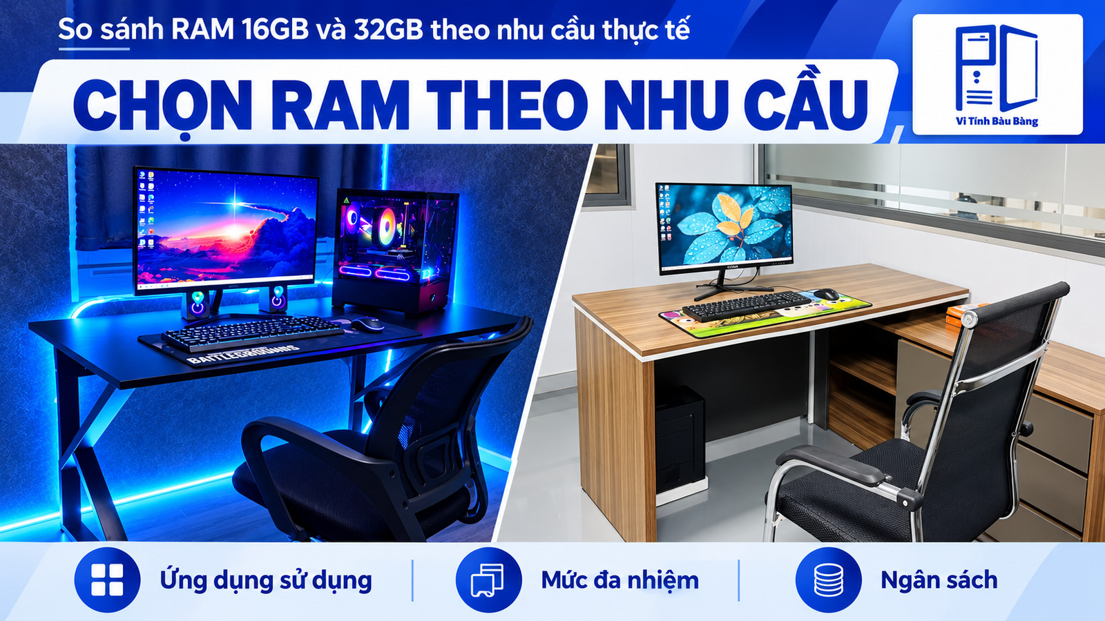 Chọn dung lượng RAM theo nhu cầu gaming và văn phòng