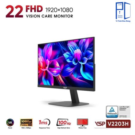 Màn hình VSP V2203H(21.5inch/ FHD/VA/100Hz/1ms/Black) | SN