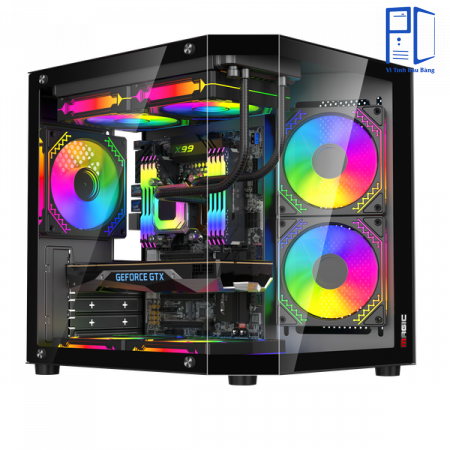 Vỏ Case Xigmatek Cubi M NANO Black EN44953 (MATX, Trắng/ Đen) Case Bể Cá