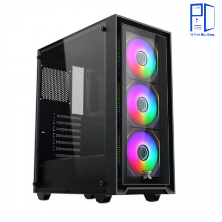 Case Xigmatek FLY II 3GF - Black | Kèm sẵn 3 fan RGB (EN 44663)