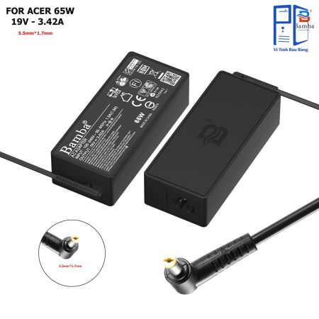       Cục Sạc Bamba 19V-3.42A Cho Laptop Acer 4736,4535,4935,3810,4810,4738,4830,4710,E1-471,E1-472,E1-572,E1-573,5810,5830,E5-473,E5-573,E5-575,5517,V3-571,V3-572,V5-572,V5-573,V5-552,V7-581,V7-582P,V5-471,V5-571,V5-573,V5-471G,V5-431P,V5-473,V3-471,4755