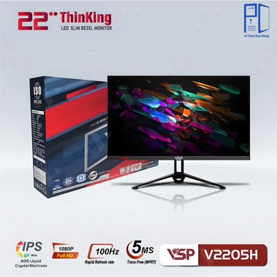 Màn hình VSP V2205H 100Hz 22 inch Full HD IPS 5ms Đen