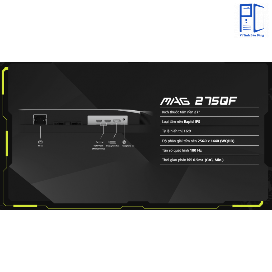 Màn hình Gaming MSI MAG 275QF 2K | 27 inch, QHD, IPS, 180Hz, 0.5ms