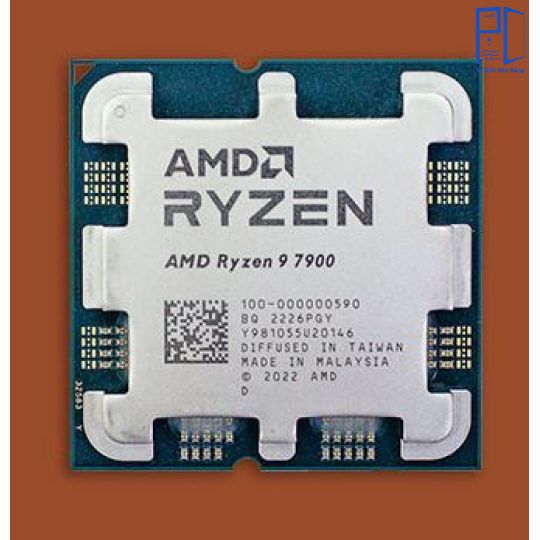 CPU AMD Ryzen 9 7900 (Up To 5.4GHz, 12 Nhân 24 Luồng, 76MB Cache, 65W)