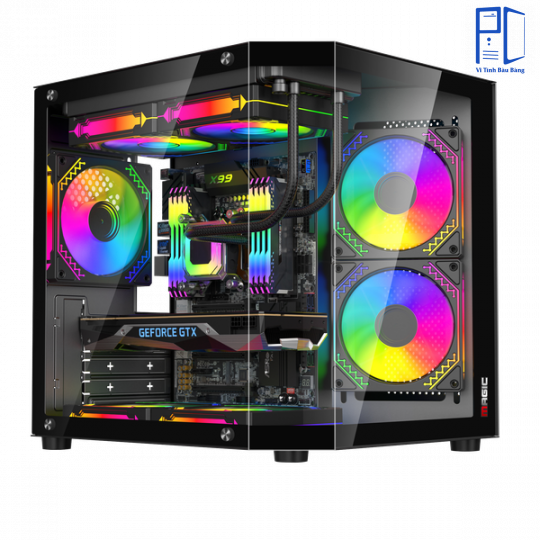 Vỏ Case Xigmatek Cubi M NANO Black EN44953 (MATX, Trắng/ Đen) Case Bể Cá