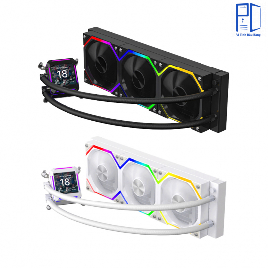 Tản nhiệt nước Leopard Astro Shell 360 ARGB Digital LCD - Black/ WHITE