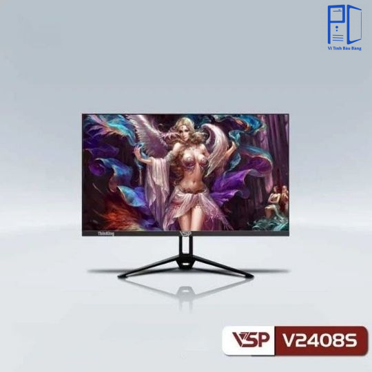 Màn hình VSP V2408S - Đen - Trắng - Hồng | 23.8 inch, Full HD, IPS, 75Hz, 2ms, phẳng