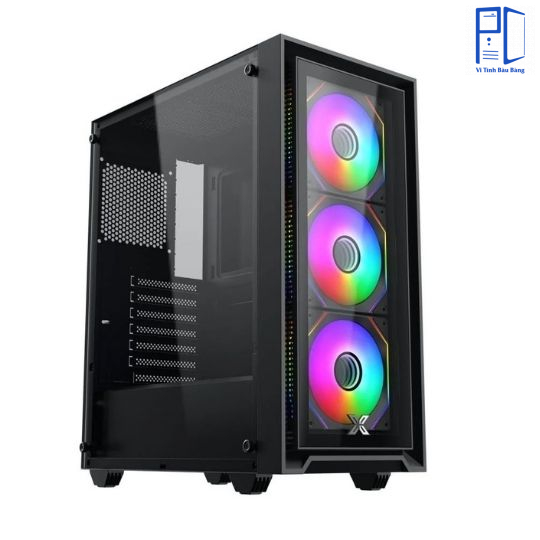 Case Xigmatek FLY II 3GF - Black | Kèm sẵn 3 fan RGB (EN 44663)