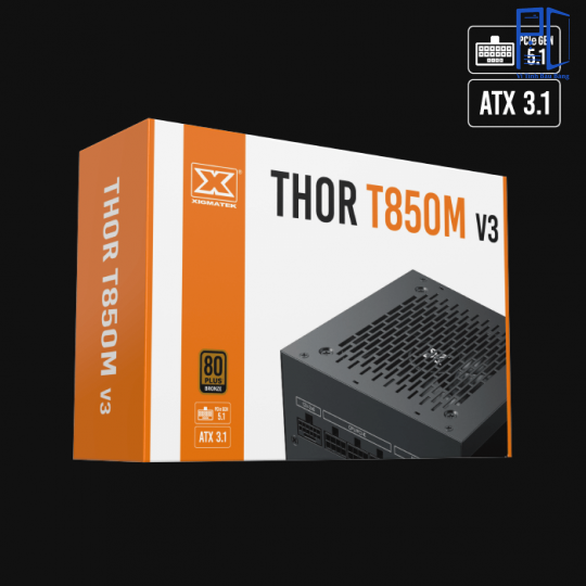 Nguồn Xigmatek Thor T850M 850W 80 Plus Bronze Full Modular Mới BH 36T
