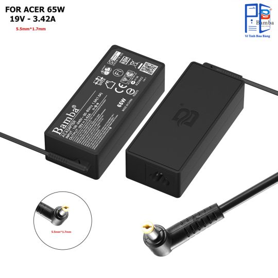 Cục Sạc Bamba 19V-4.74A Cho Laptop Acer 4736,4535,4935,3810,4810,4738,4830,4710,E1-471,E1-472,E1-572,E1-573,5810,5830,E5-473,E5-573,E5-575,5517,V3-571,V3-572,V5-572,V5-573,V5-552,V7-581,V7-582P,V5-471,V5-571,V5-573,V5-471G,V5-431P,V5-473,V3-471,4755G,E1-4